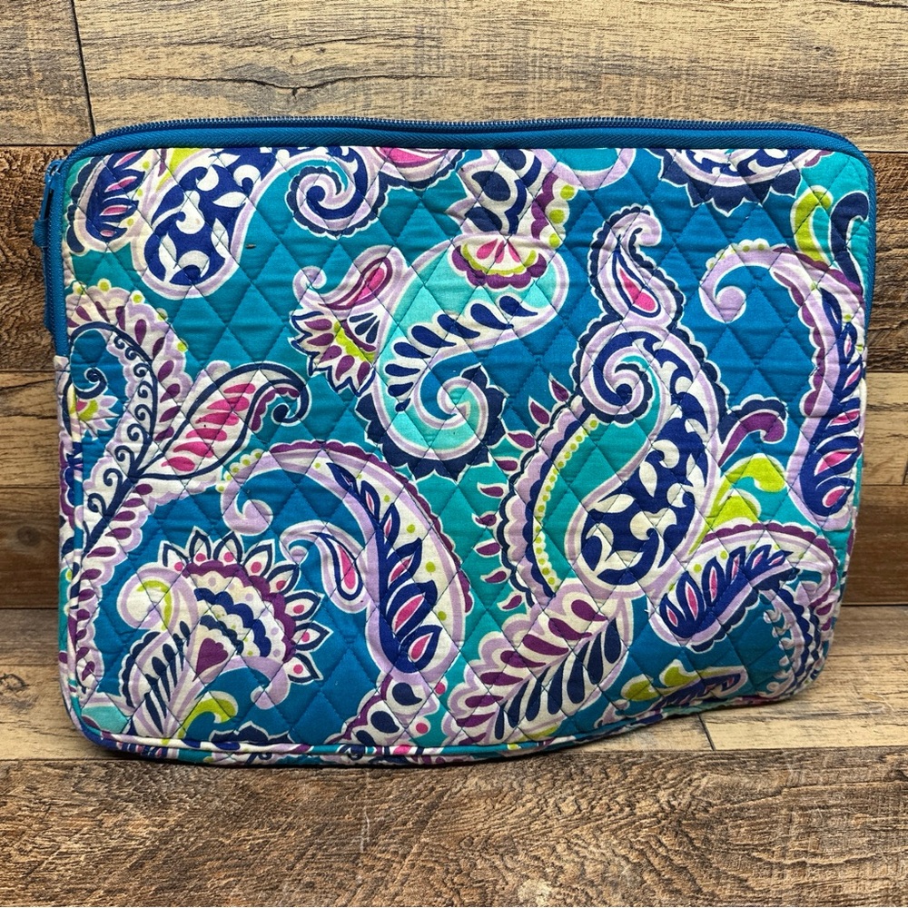 Blue Vera Bradley Quilted Laptop Sleeve
